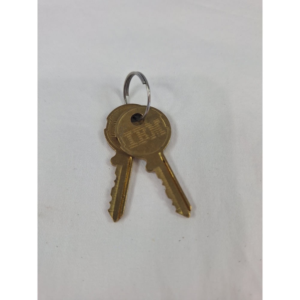 Vintage IBM Fort Lock Key Set 452 Brass Computer Hardware